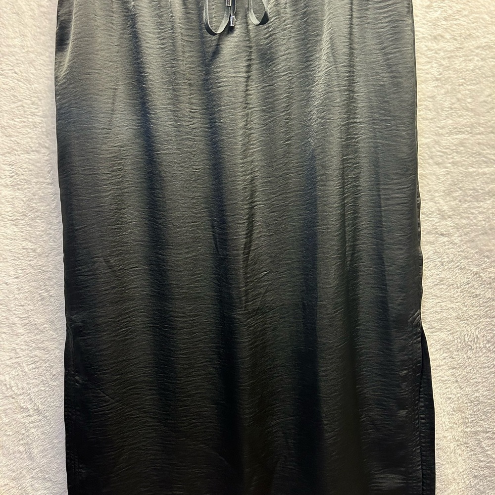 DKNY Black Satin Women’s Maxi Skirt